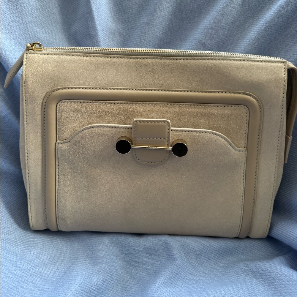 Jason Wu Daphne Cream Clutch with Gold Accents